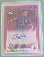 Denzel Dumfries Autograph /75 Topps Chrome 2024/25 Inter TOP