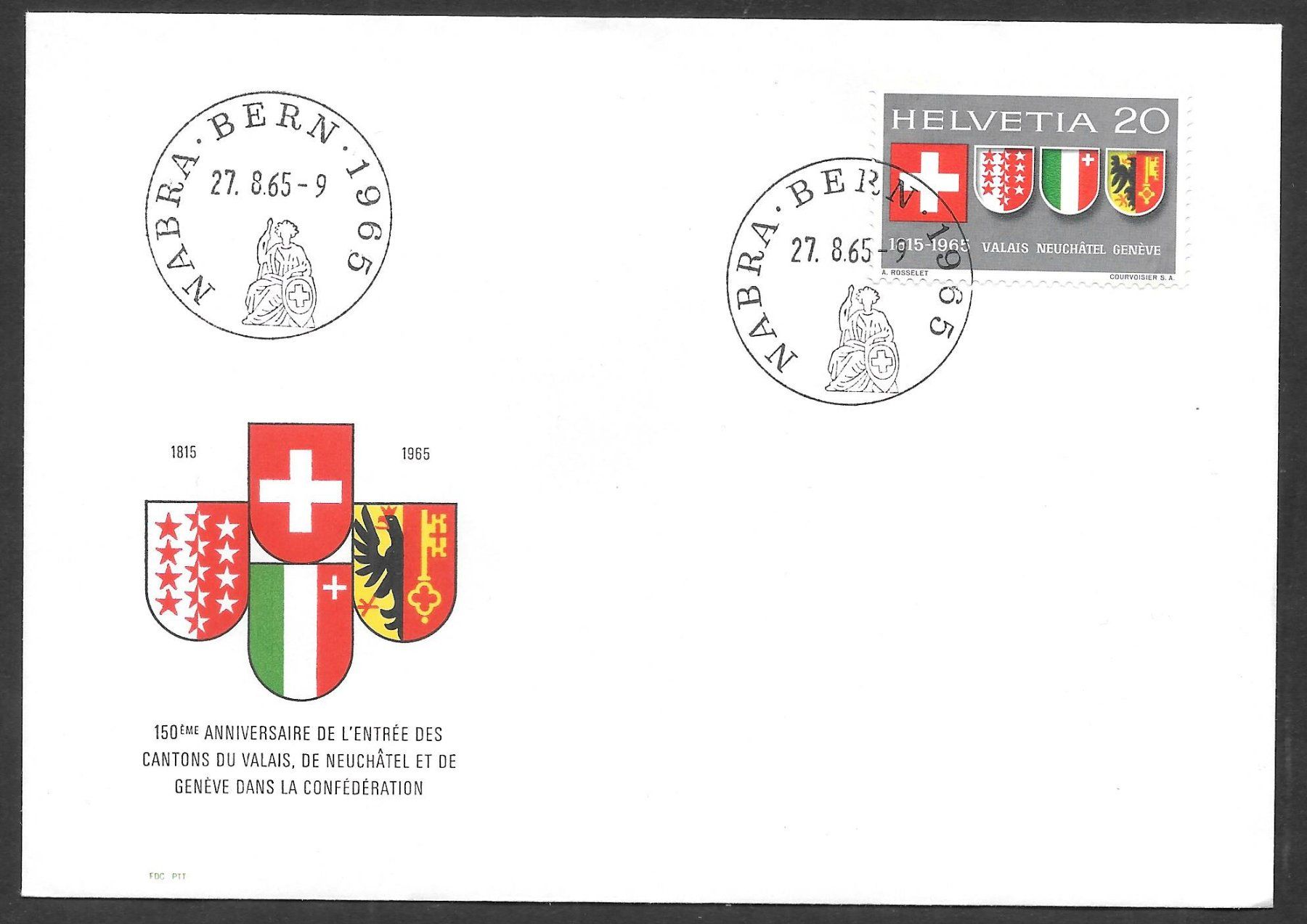 Tutti i francobolli: Sonderbrief S. 599 Nabra Bern 27.8.1965 – Nuovo (secondo la descrizione) da Olten venduto da clotaldi