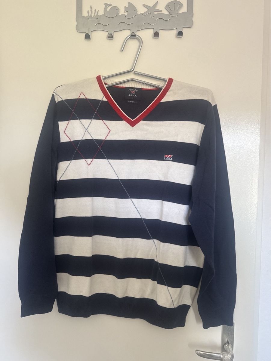 Pullover & Sweatshirts: Gestreifter V-Pullover von cutter & Buck – Gebraucht aus Thalwil von ric_6zpr