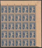 182z Postfrischer Viertelbogen 25 Marken Kat. 500.-