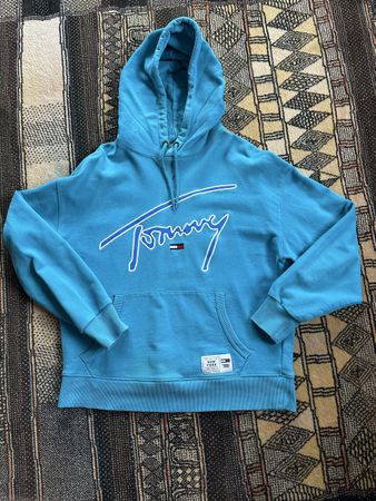 Pull Tommy jeans bleu turquoise 