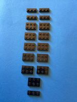 Legoplättli schwarz 1x3 & 2x3 Noppen