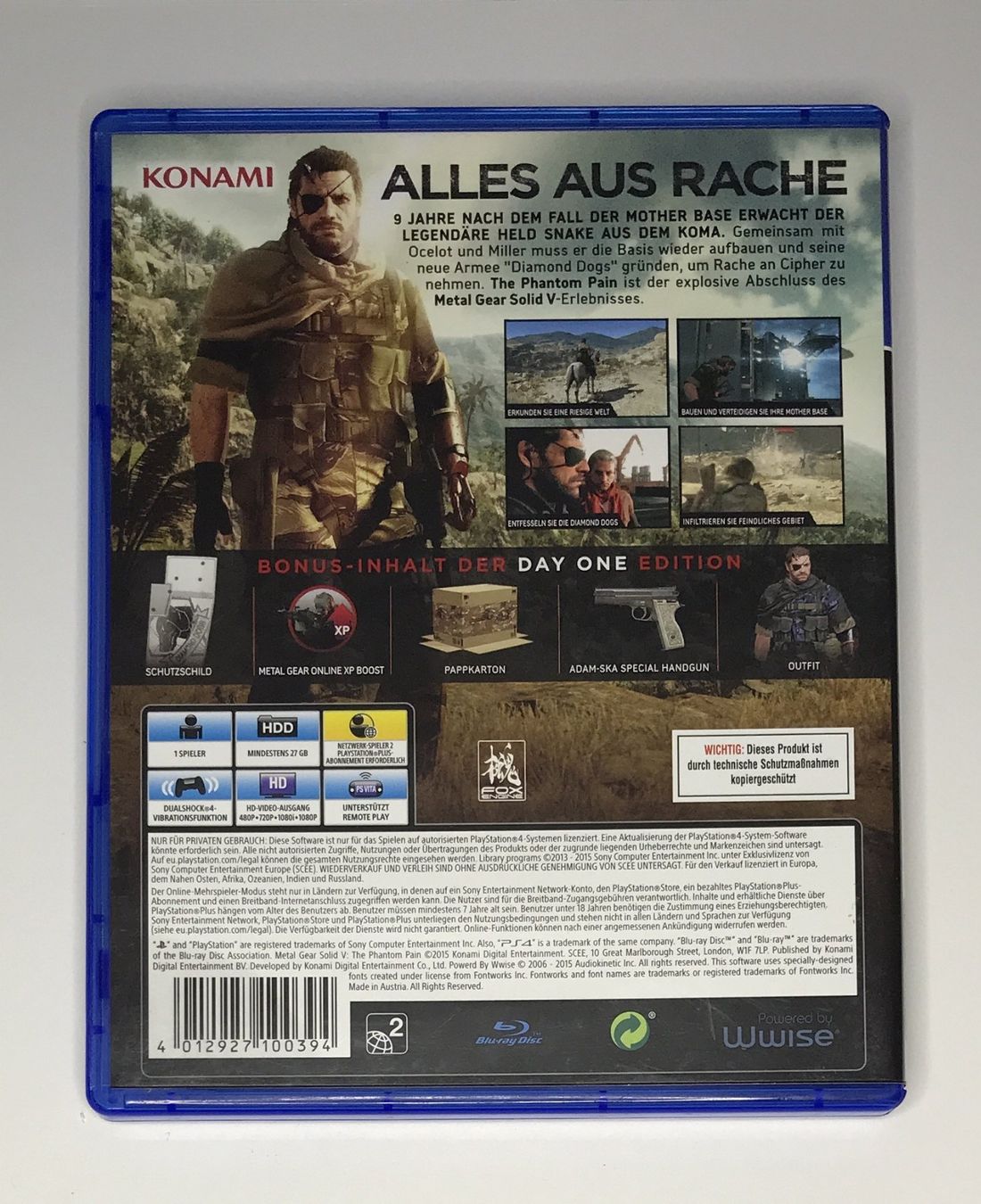 Spiele: PS4 - Metal Gear Solid V: The Phantom Pain – Gebraucht aus Allschwil von Bullach 2