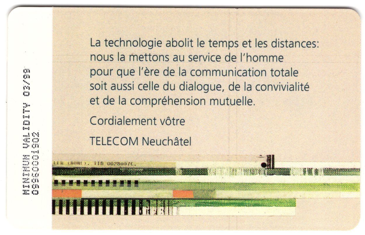 Schede telefoniche: 20 CHF TELECOM Neuchâtel - seltene Chip Geschenk Taxcard – Nuovo (secondo la descrizione) da Eglisau venduto da Chperfins 1