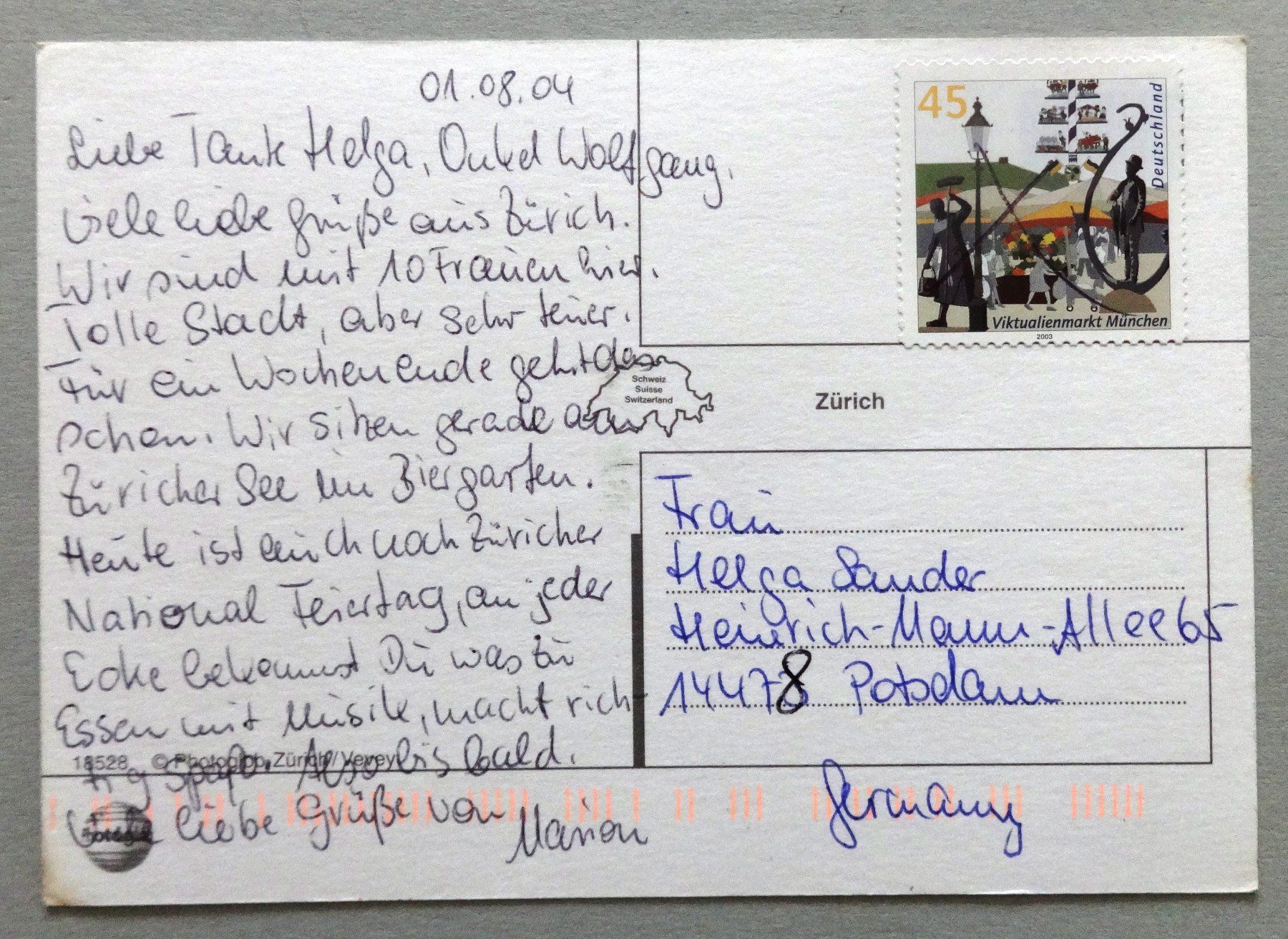 Ansichtskarten: Grüsse aus Zürich – Gebraucht aus Fétigny von Billy2miny 1