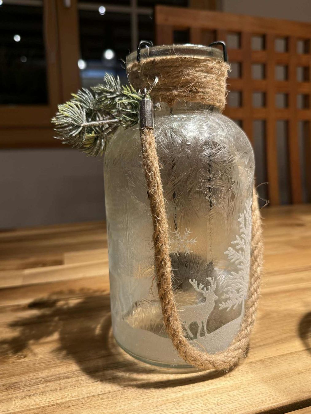 Portacandele: Winterliche Windlichter Weihnachten, Windlicht, Glas – Usato da Guntalingen venduto da nasta555 4