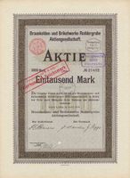 Braunkohlen- und Briketwerke Roddergrube AG, Brühl - 1910