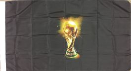 WM Pokal Fahne Flag Fussball Messi Ronaldo Haaland Mbappe