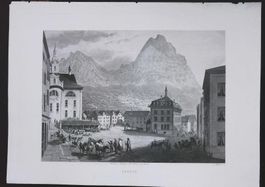 Schwyz Stahlstich  von Huber