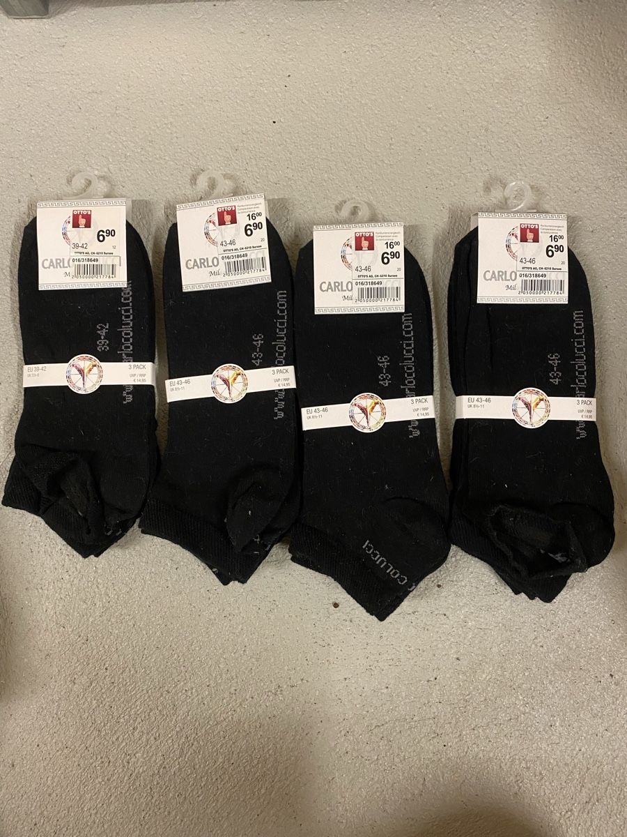 Calze: Socken Multipack 3x3 / 1x3 Carlo Colluci   – Nuovo e nell'imballaggio originale da St. Gallenkappel venduto da Luap. 3