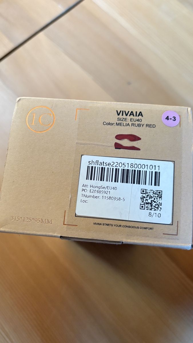 Vivaia Damenschuhe: VIVAIA fabrikneu, Ballerina, 40 Melia Ruby Red – Neu und originalverpackt aus Môtier (Vully) von Iljos 4