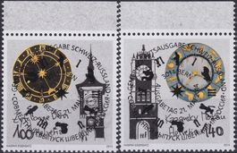 2014, Nr.1515+1516 "CH/Russland" mit ET-Voll-Stempel +TAB
