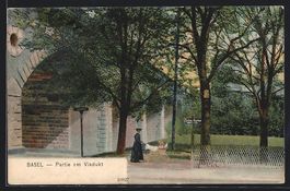 AK Basel, Partie am Viadukt, 1907