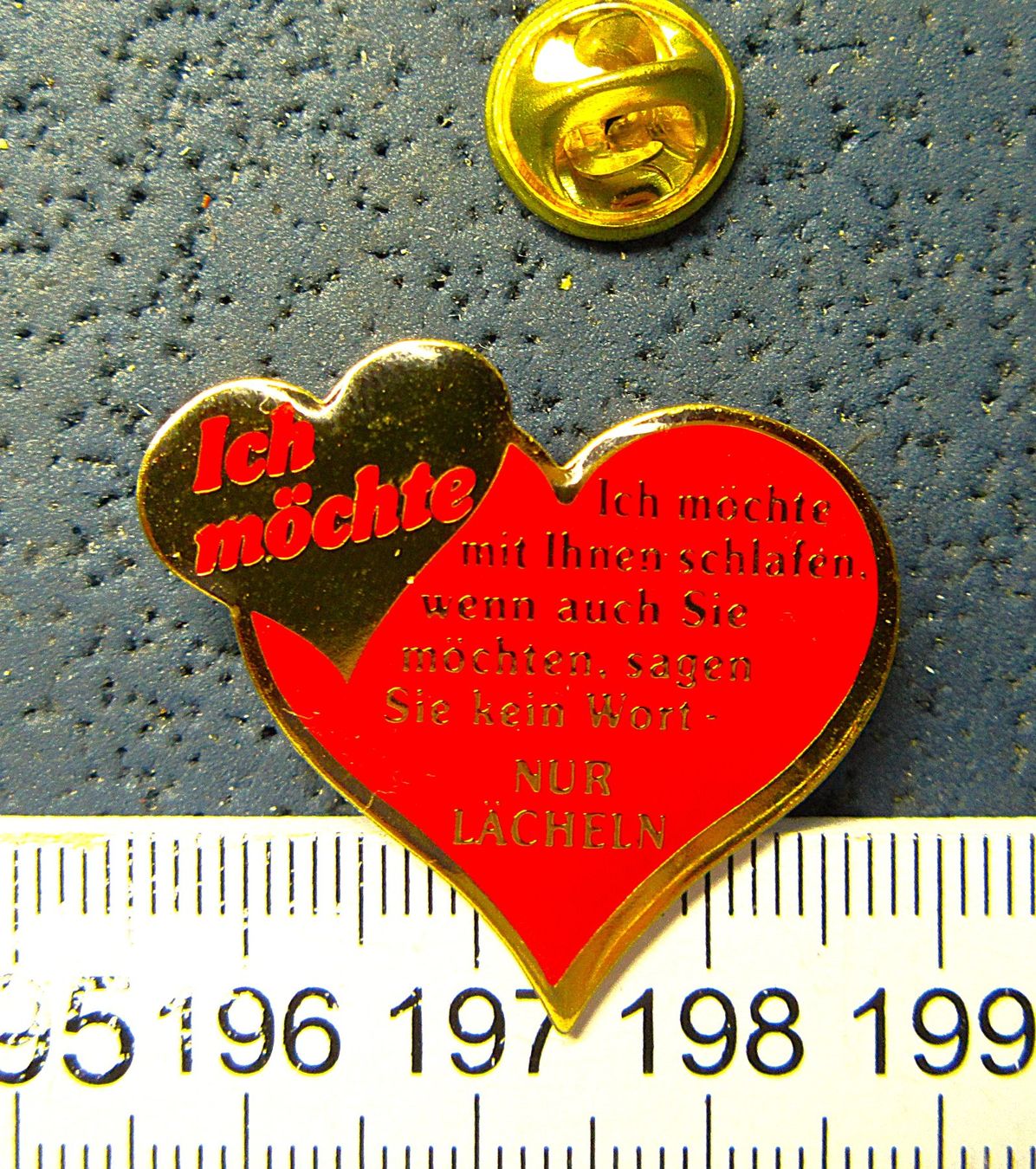 Swiss Placchette & Badge: ICH MÖCHTE ..... NUR LÄCHELN PIN GLASIERT – Usato da Ettingen venduto da Hausi4711 1