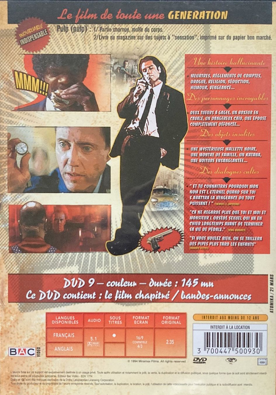 Alle DVDs: PULP FICTION - QUENTIN TARANTINO (1 DVD) – Gebraucht aus Bottens von hotter-than-hell 1