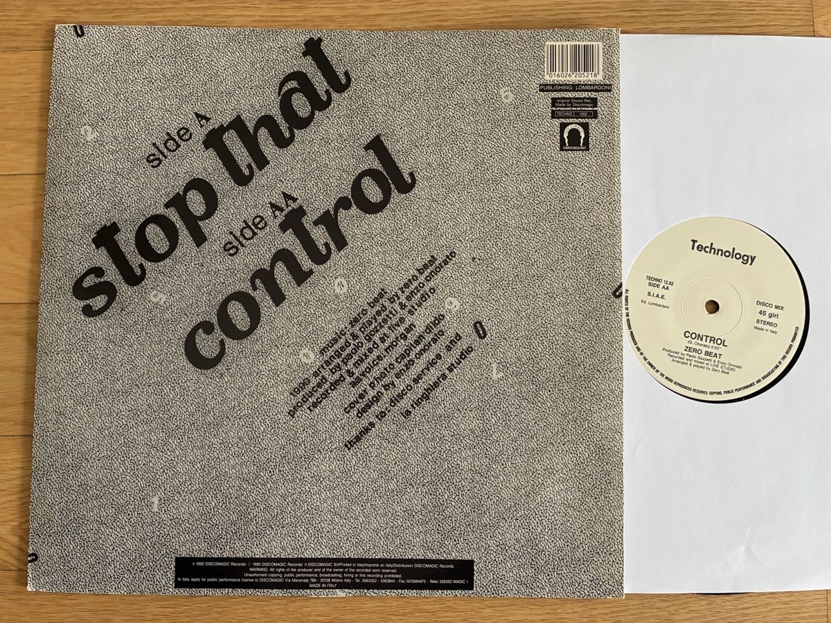 Dischi in vinile: ZERO BEAT / STOP THAT / CONTROL (1990) NEW BEAT/HOUSE – Usato da Sarnen venduto da m-basic 1