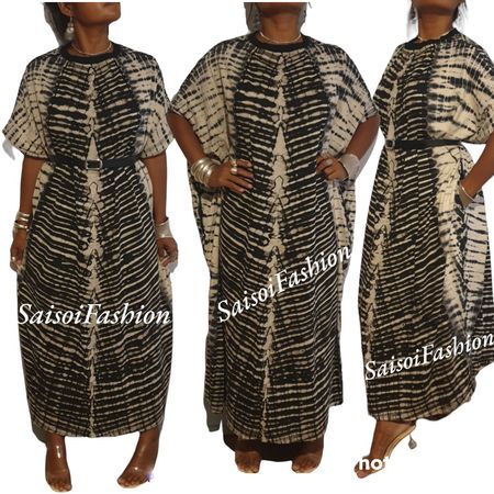Sommer Batik Handmade elegantes Maxikleid100%Baumwolle S-XXL