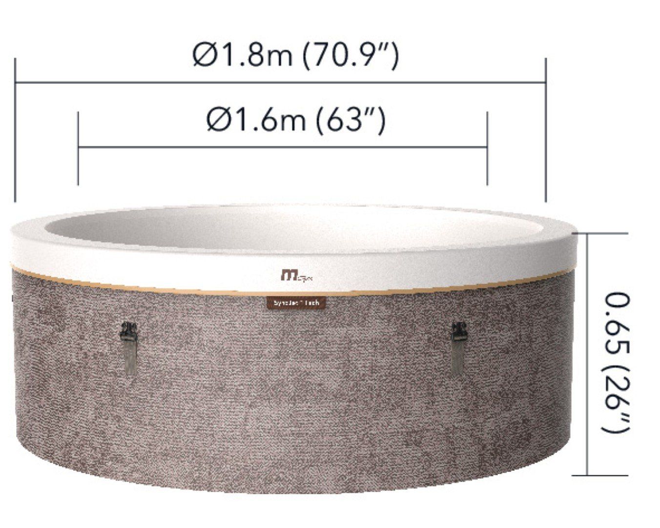 Whirlpool: MSpa Whirlpool Cocoon, 180x180x65cm – Nuovo e nell'imballaggio originale da St. Marein venduto da trade-line-partner 7