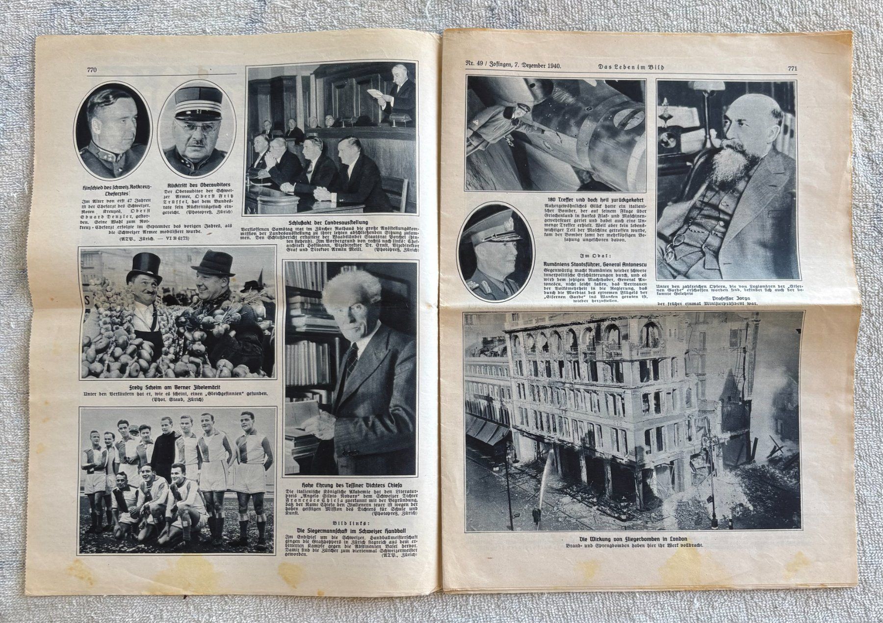 Riviste & Magazine: LEBEN IM BILD 07. DEZEMBER 1940 – Usato da Ostermundigen venduto da wini63 1