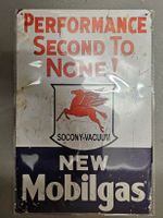 Blechschild "New Mobilgas"