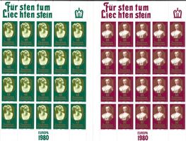 1980, Serie Europamarken, Bogen postfrisch