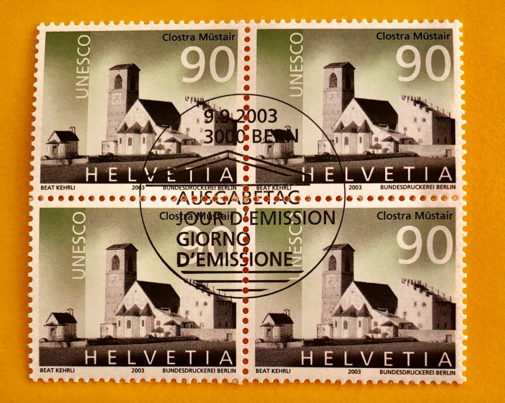 Tutti i francobolli:  Viererblock Nr.1100 Stempelt Bern 2003    – Usato da Aarau venduto da Billa007