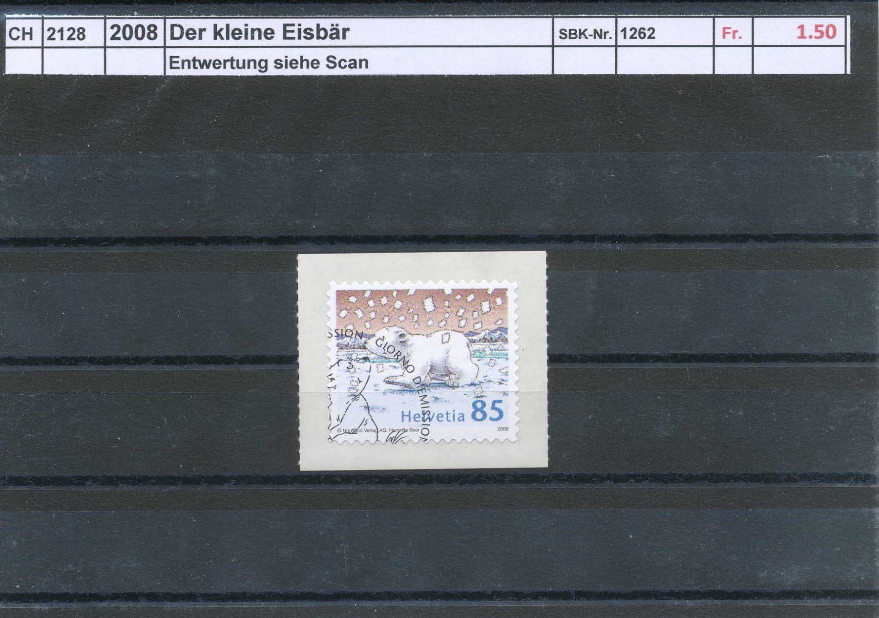 Tutti i francobolli: 2008 "Der kleine Eisbär", gestempelt – Usato da Winterthur venduto da Zupogeru