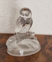 Vintage - Sehr schöne Eule aus satiniertem und klarem Glas