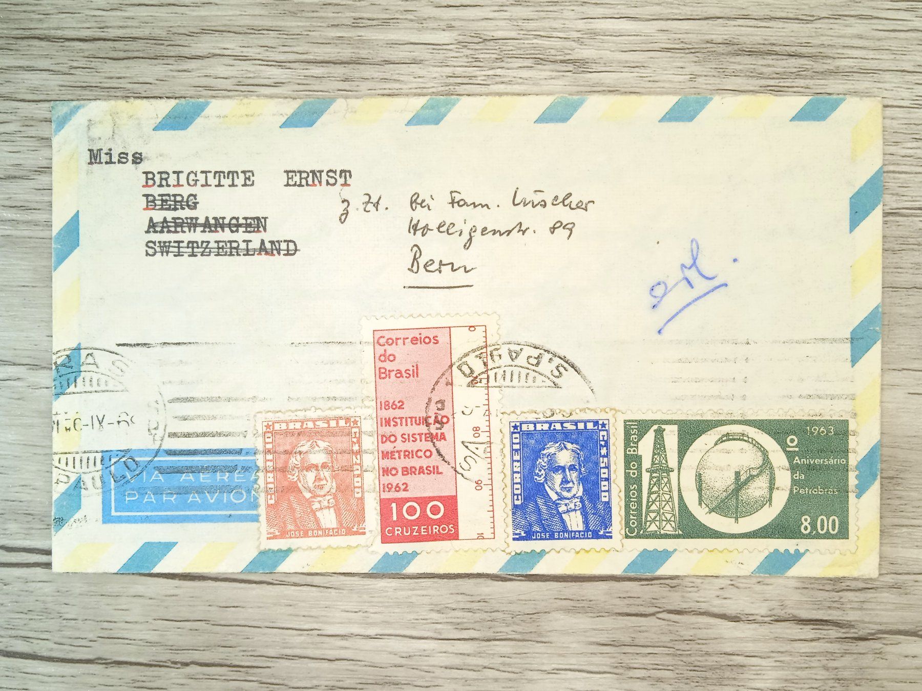 Tutti i francobolli: TR65 Enveloppe + Timbre Brasil 1963 – Usato da Cousset venduto da Patrick_Collections