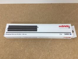 2 Stück Märklin H0 Übergansgleis 24951 von C zu M 180 mm