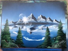 Spray-Art Bild / Reflections of Silence (50x70cm, Original)