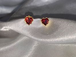 Heart stud earrings