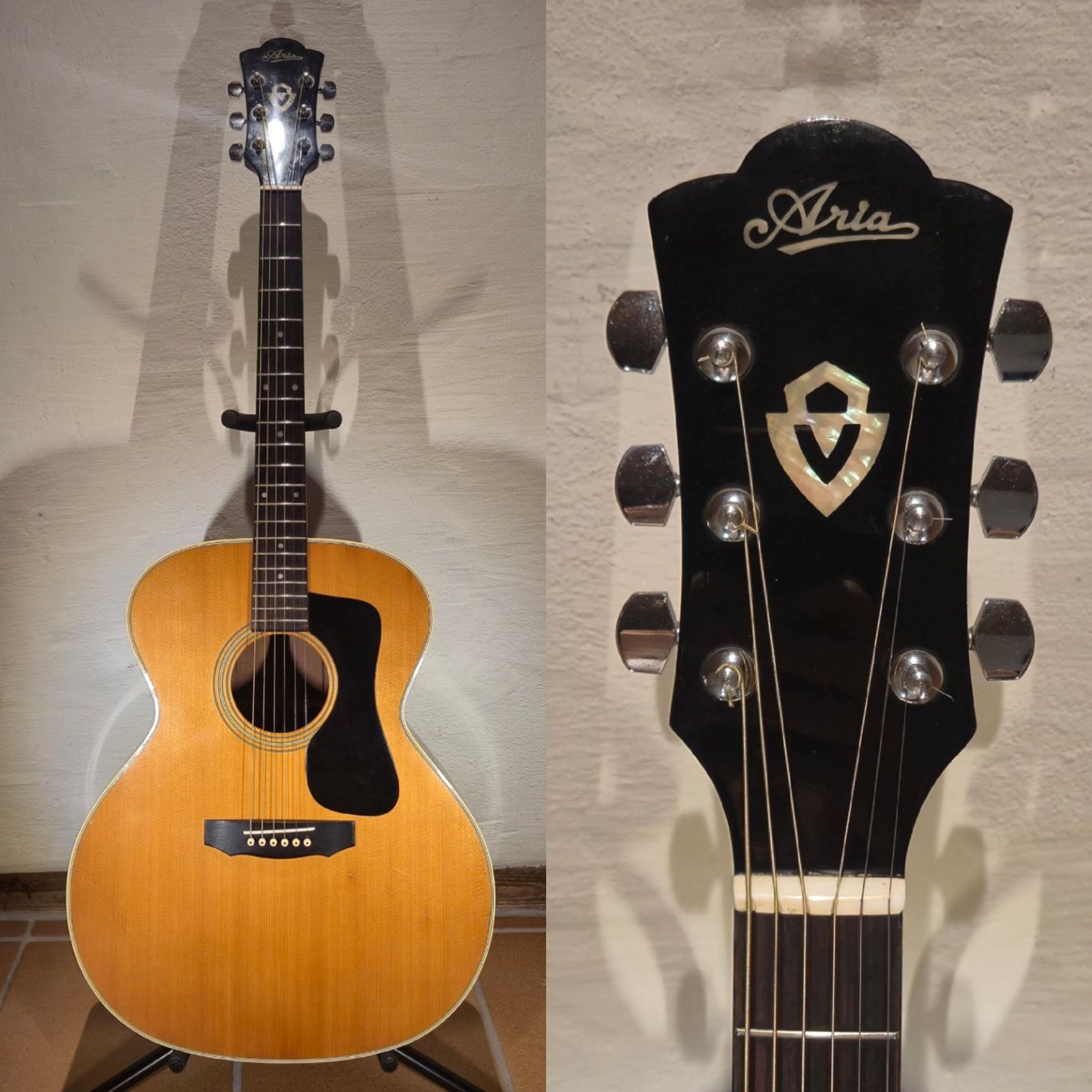 Aria Musikinstrumente: Jumbo Western Gitarre Aria 9260 – Gebraucht aus Winterthur von NorrSydGuitars