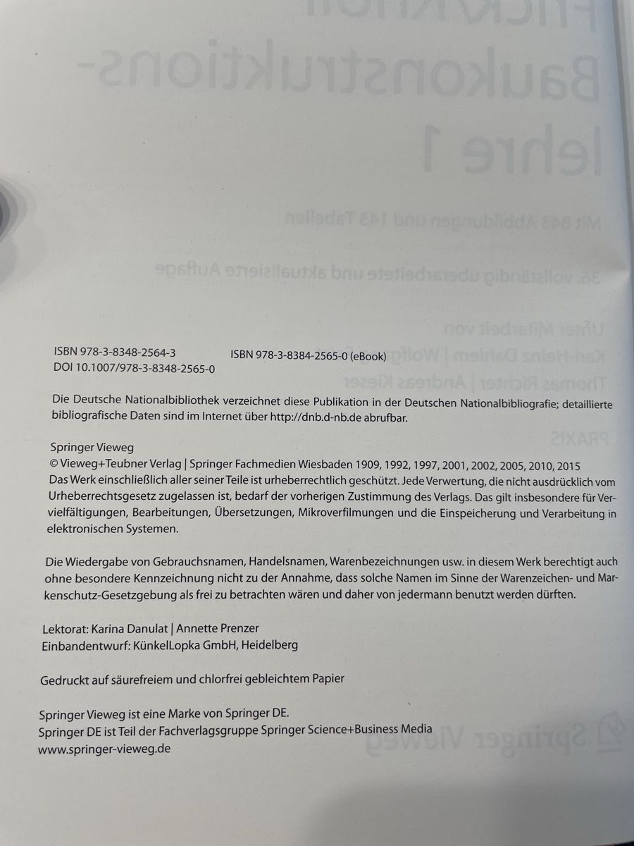 Bücher: Frick/Knöll Baukonstruktionslehre 1 – Neu (gemäss Beschreibung) aus Zug von  4