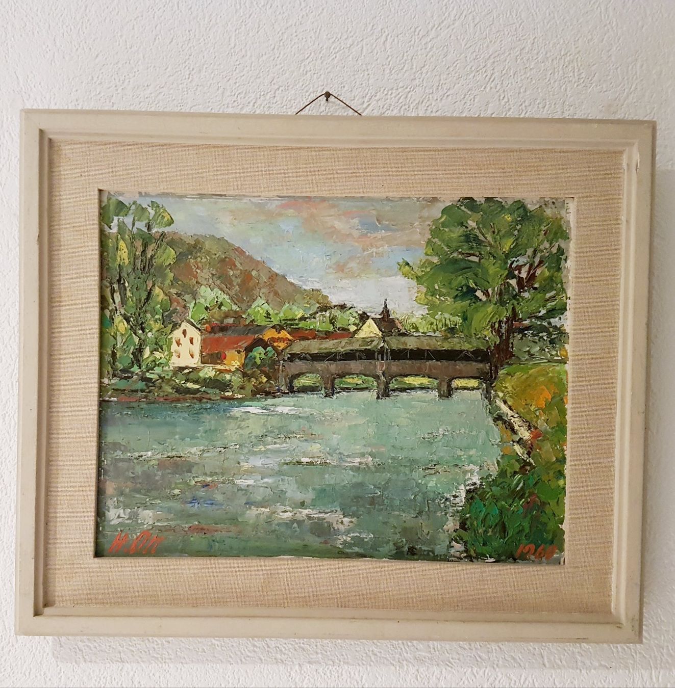 Dipinti: Holzbrücke Turgi  1960 H.Ott – Usato da Wallisellen venduto da Swissline11