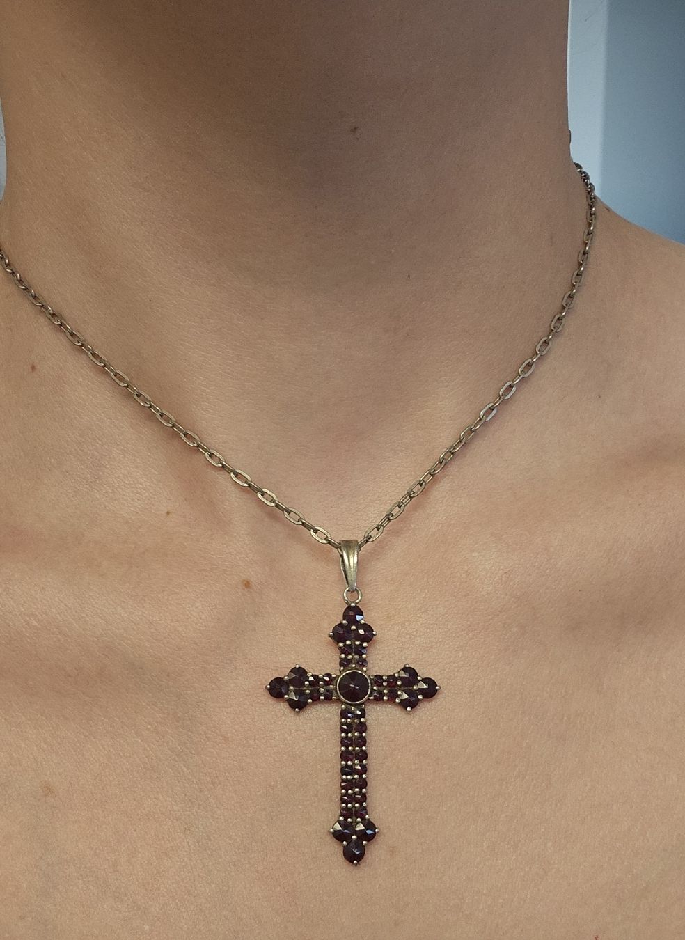 Pendentifs: Kreuzanhänger Silber mit Granat – D'occasion à Meilen par Anaisan 1