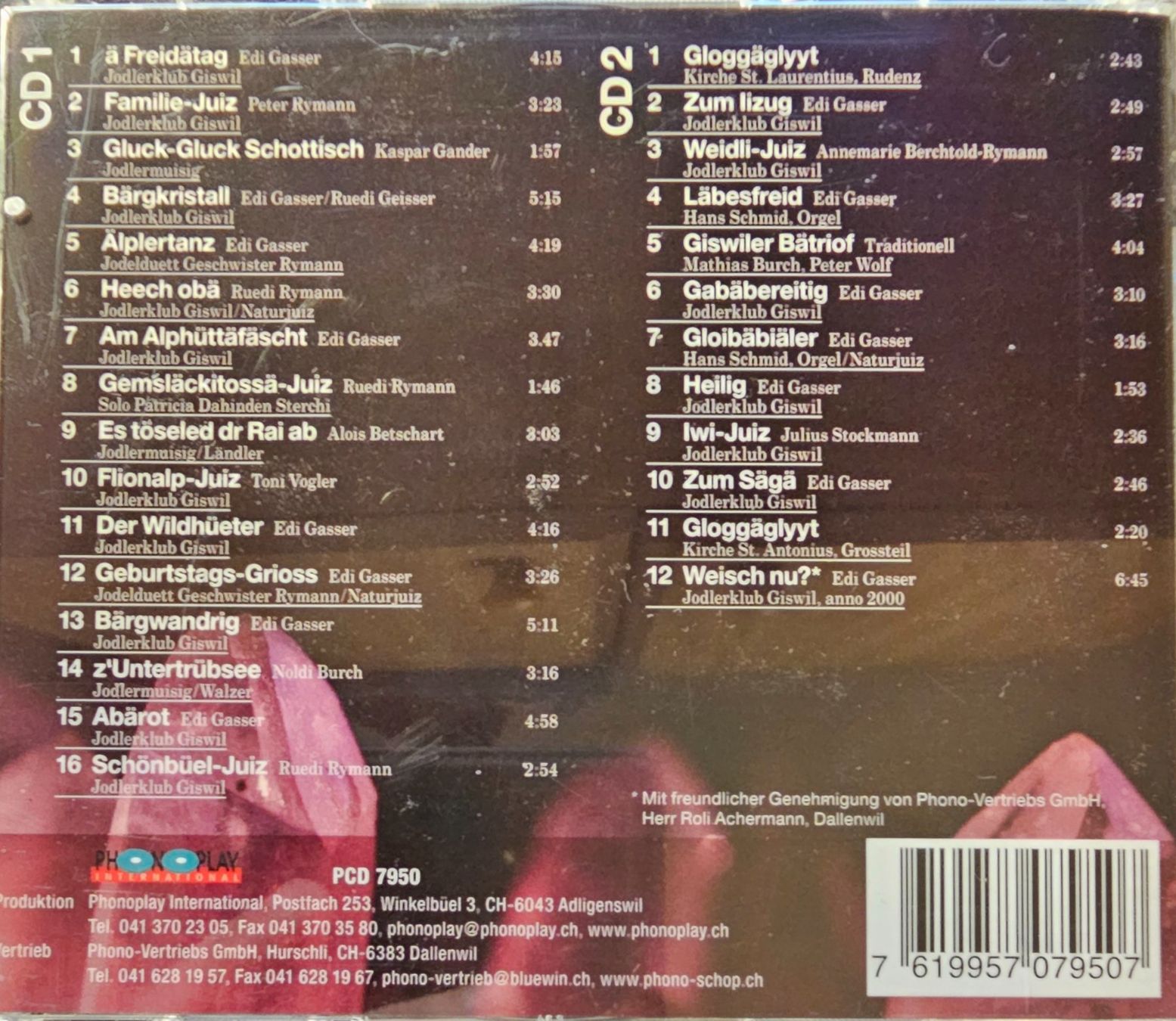 CD: Jodlerklub Giswil - Bärgkristall – Usato da Wahlen b. Laufen venduto da Cg10 1