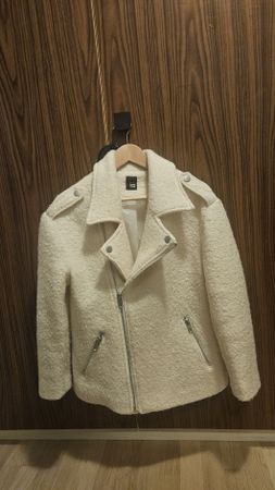 Kurzmantel, Creme Bouclé Gr. S /M