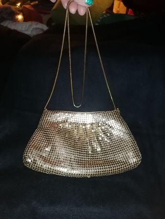 Vintage Goldene Mesh-Tasche und portmone Ausgang