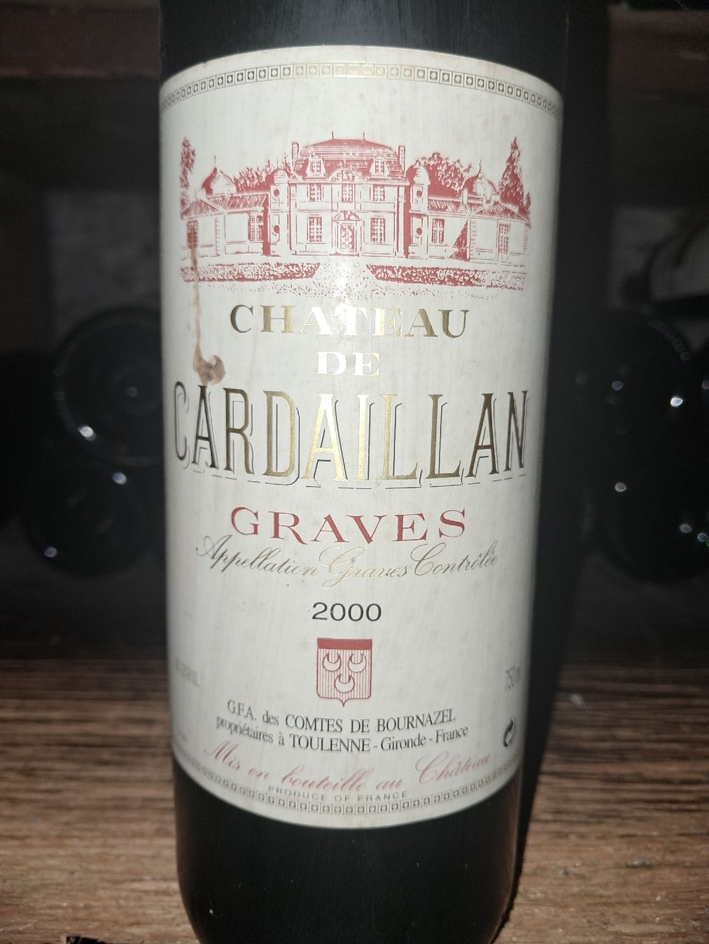 Vino: Château de Cardaillan Graves Bordeaux 2000  – Nuovo e nell'imballaggio originale da Le locle venduto da juliensaran 1