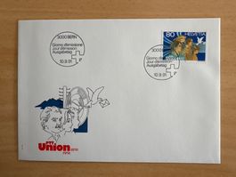 PTT Union 1991 Ersttagsbrief 10.9.1991 80 Rappen