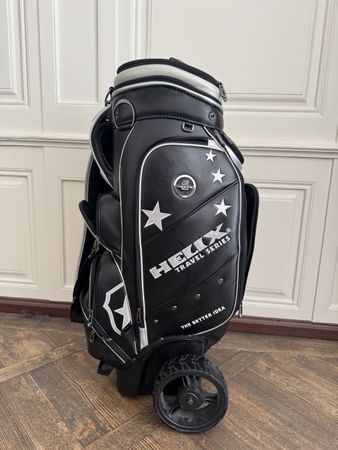 Golfbag Helix Travel Series mit Rollen neuwertig
