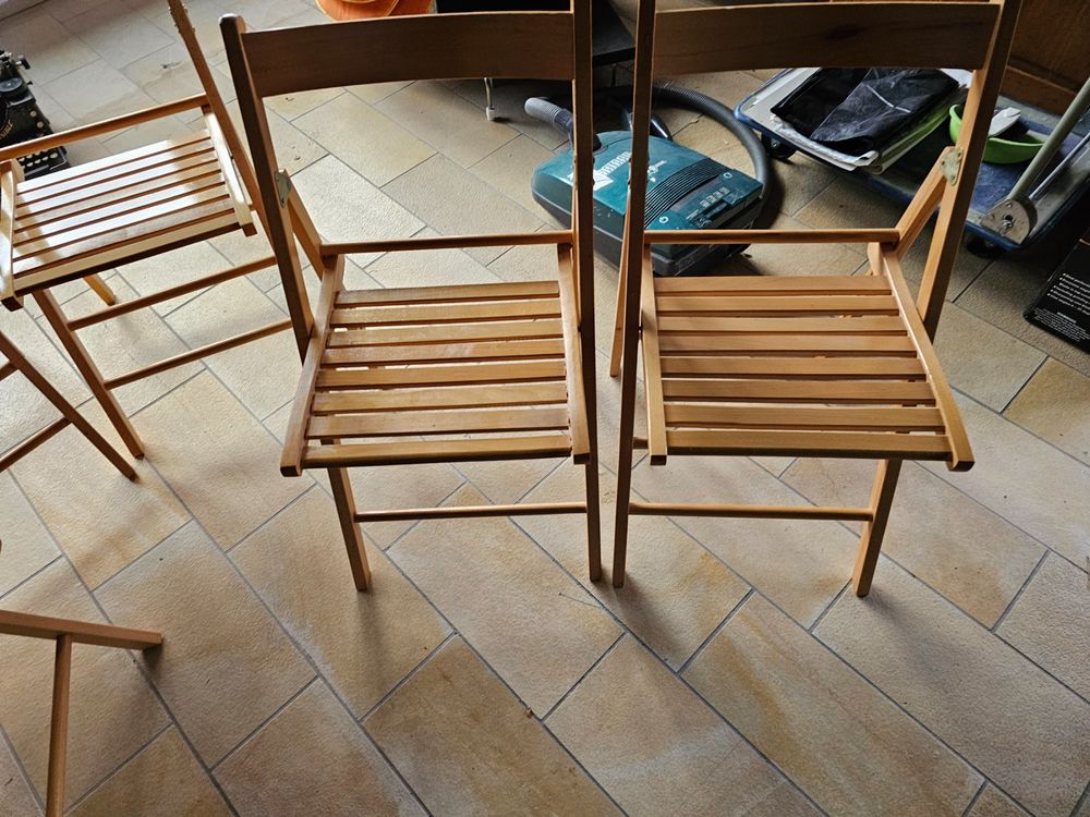 7 massive Holzklappstühle Buche Kaufen auf Ricardo