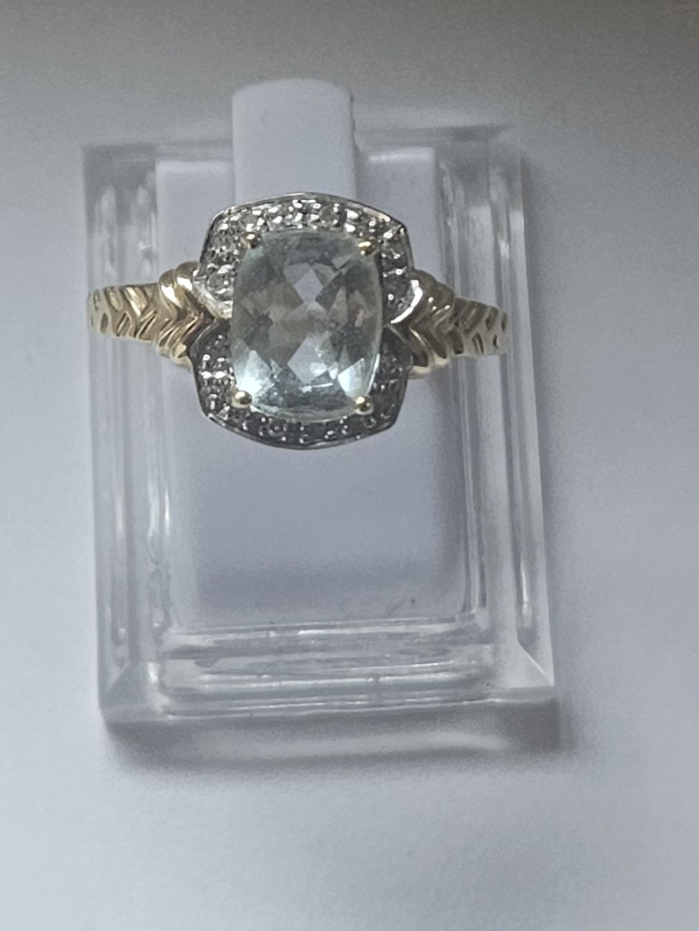 Anelli: 585 Gold Ring Aquamarin & Diamanten – Usato da Binningen venduto da lieblingsstyle