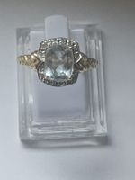 585 Gold Ring Aquamarin & Diamanten