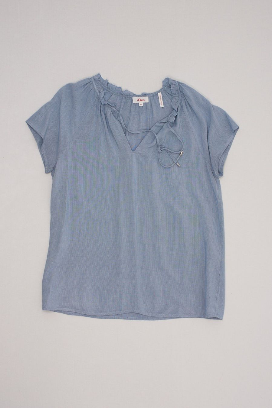 S.Oliver Camicette: s.Oliver Blouse Viscose Bleu Rayé T. 34 – Usato da Fribourg venduto da re-fine 1