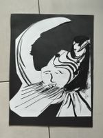dessin  originale en noir et blanc, réalisée à l'encre