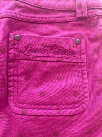 Louis Vuitton Mini Jupe jeans fushia taille 38
