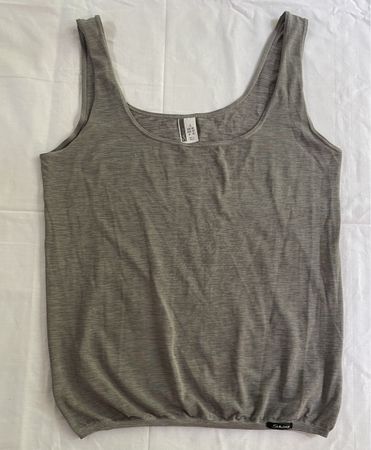 Top estivo di viscosa argento-M/L
