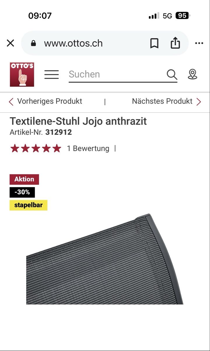 Chaises: Gartenstuhl antrazith 6 Stück – Neuf avec emballage d'origine à Tägerwilen par marvin69 3